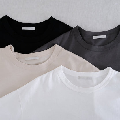［SALUÉ］white label スムース ハーフスリーブTシャツ