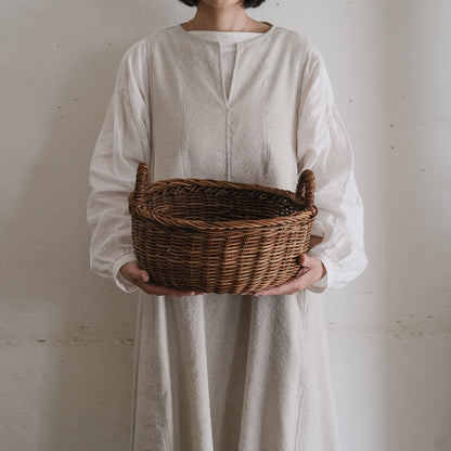 ［宮本工芸］両手つきの丸かご