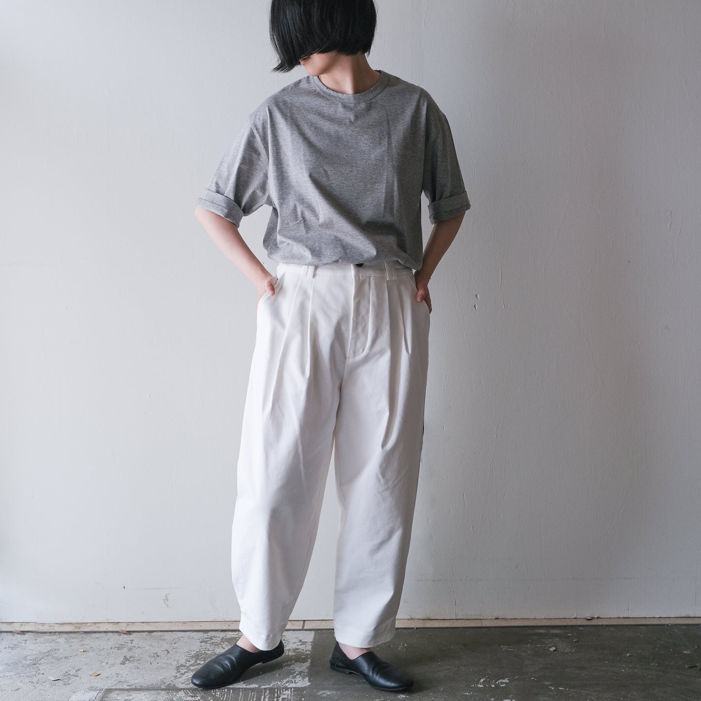 ［SALUÉ］white label スムース ハーフスリーブTシャツ