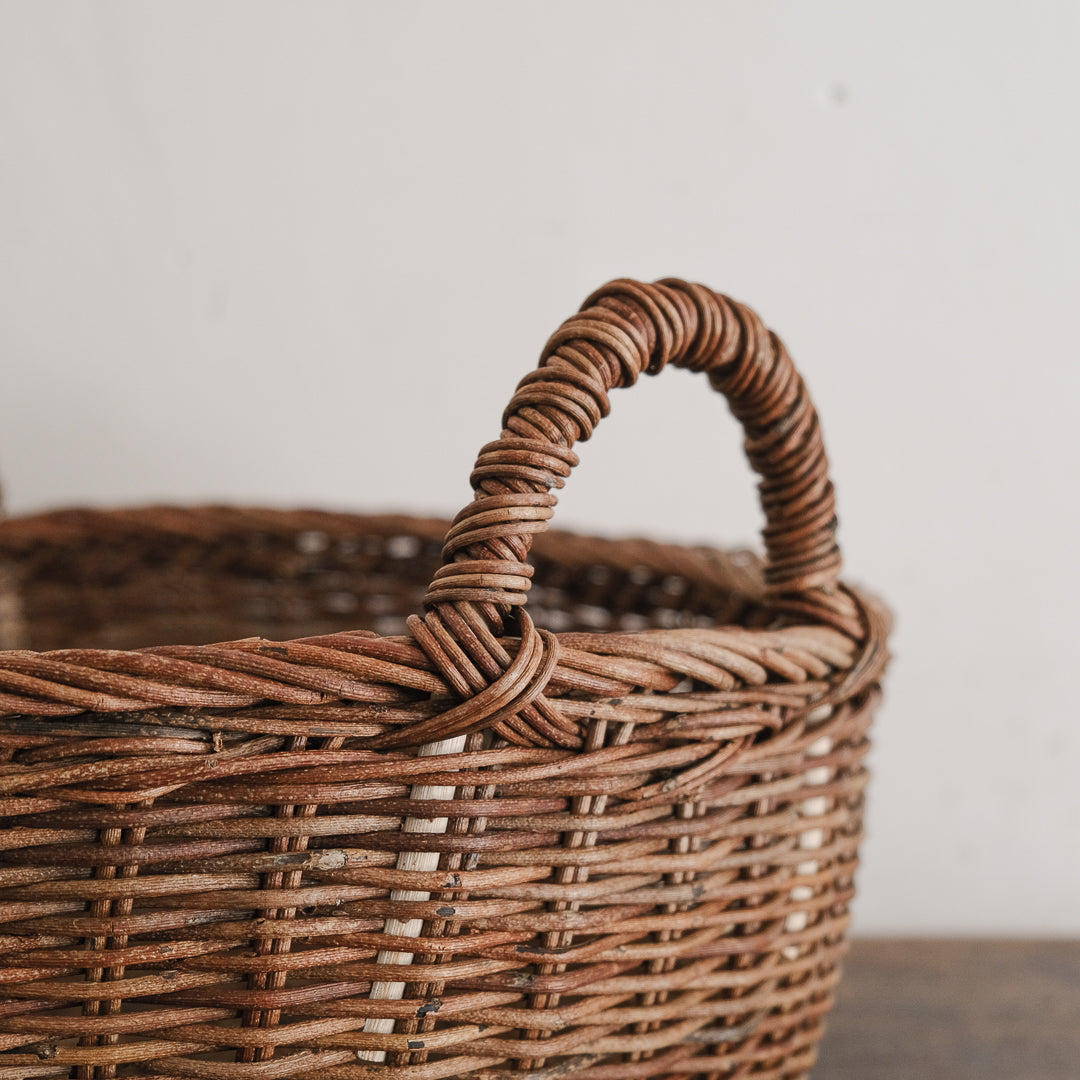 ［宮本工芸］両手つきの丸かご