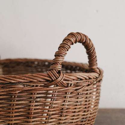 ［宮本工芸］両手つきの丸かご