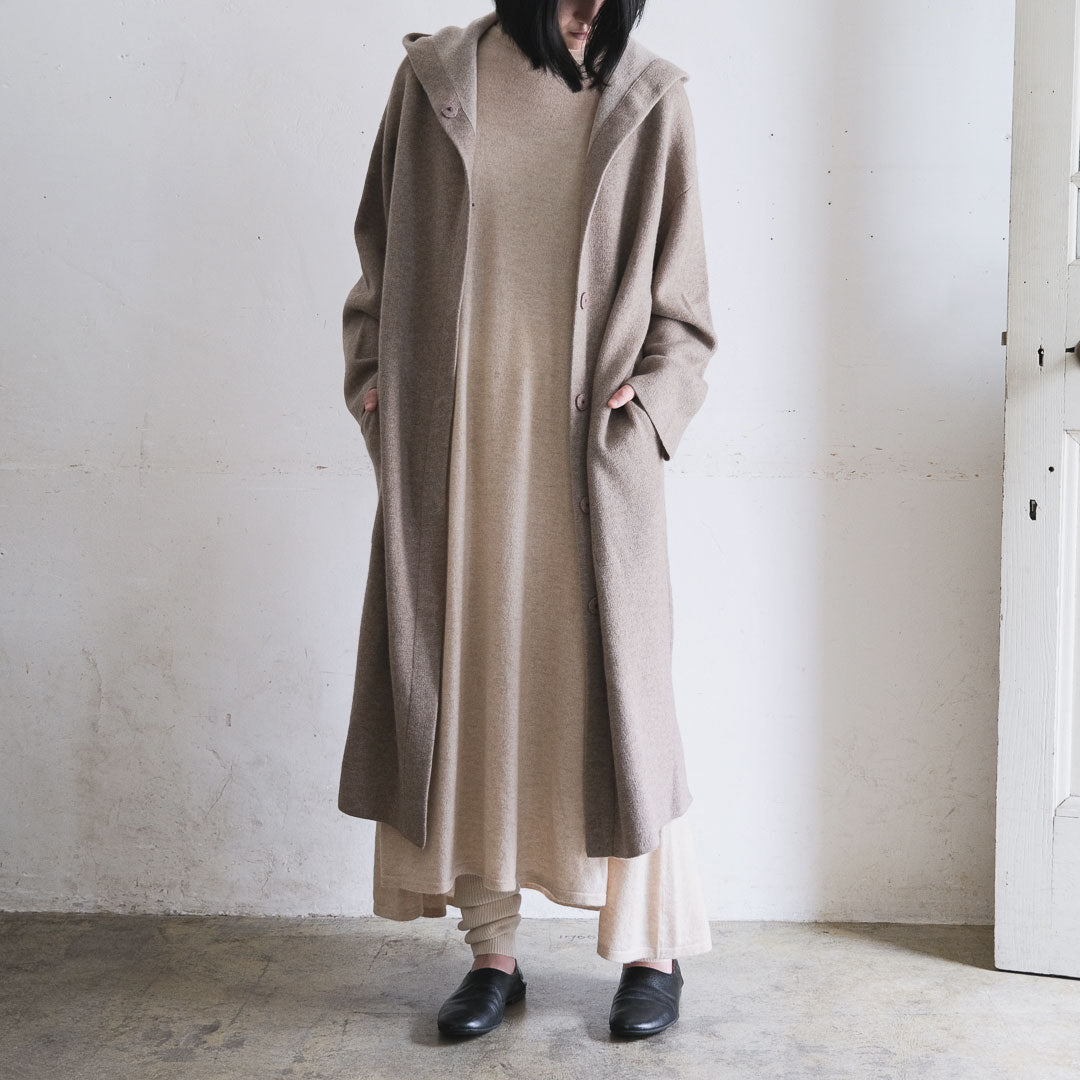 FREEMAN-b カシミヤ ベージュ ベルト付きローブコートリゼッタ FREEMAN-b カシミヤ ベージュ ベルト付きローブコートリゼッタ