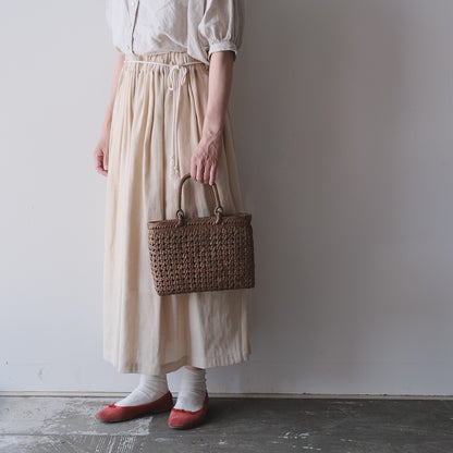宮本工芸／【受注商品】山ぶどうかご　石タタミ編み　9寸