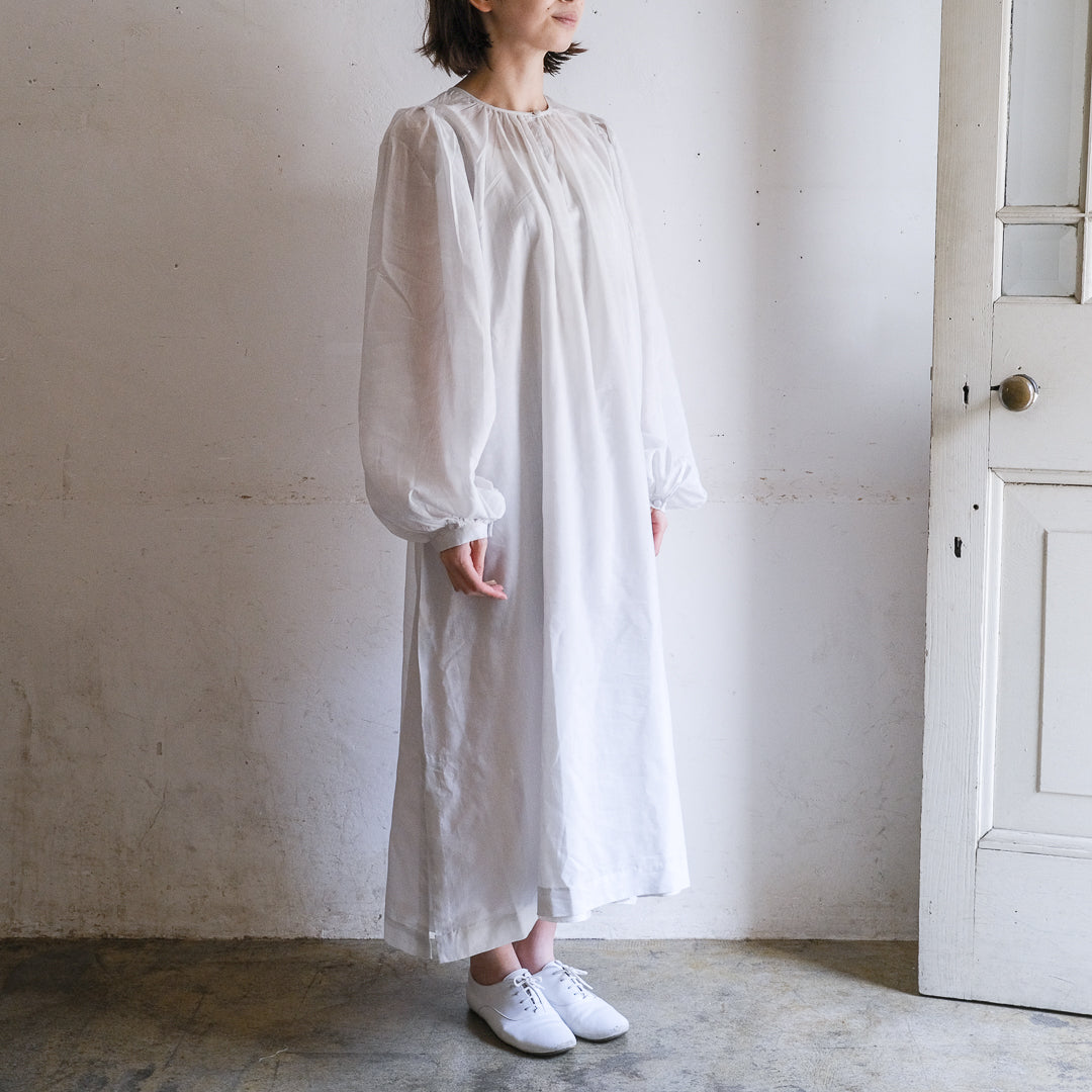 Bunon Gather Dress ブノン BUNON(ブノン) Plenty Gather Dress ice blue / プレンティギャザー