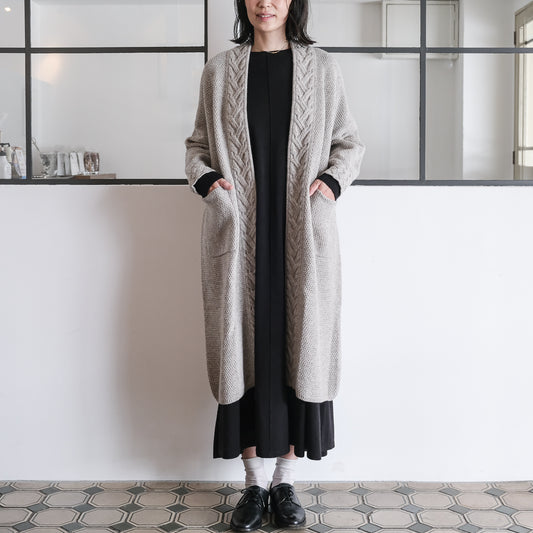 ［FREEMAN--B］アランニッティングバルキーローブコート