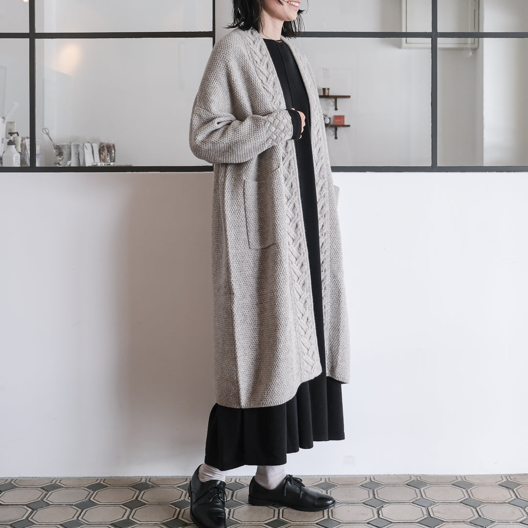 ［FREEMAN--B］アランニッティングバルキーローブコート