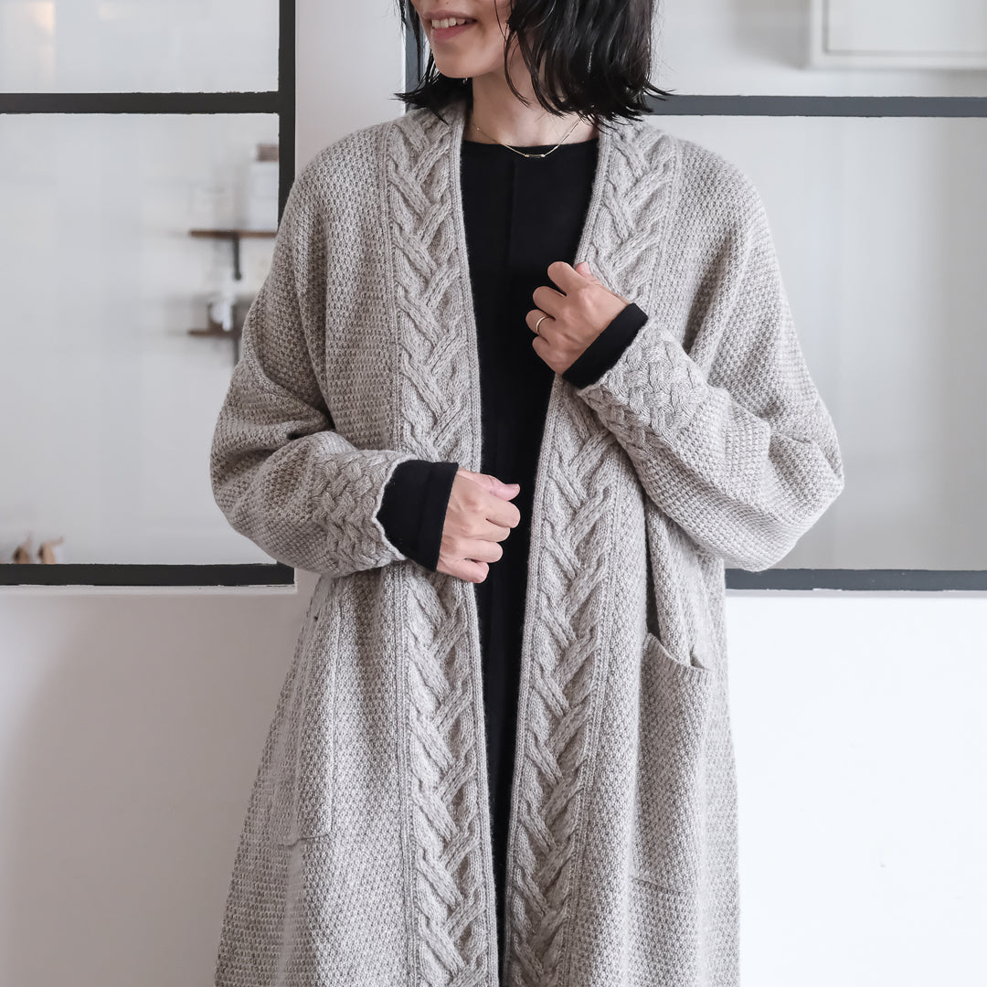 ［FREEMAN--B］アランニッティングバルキーローブコート