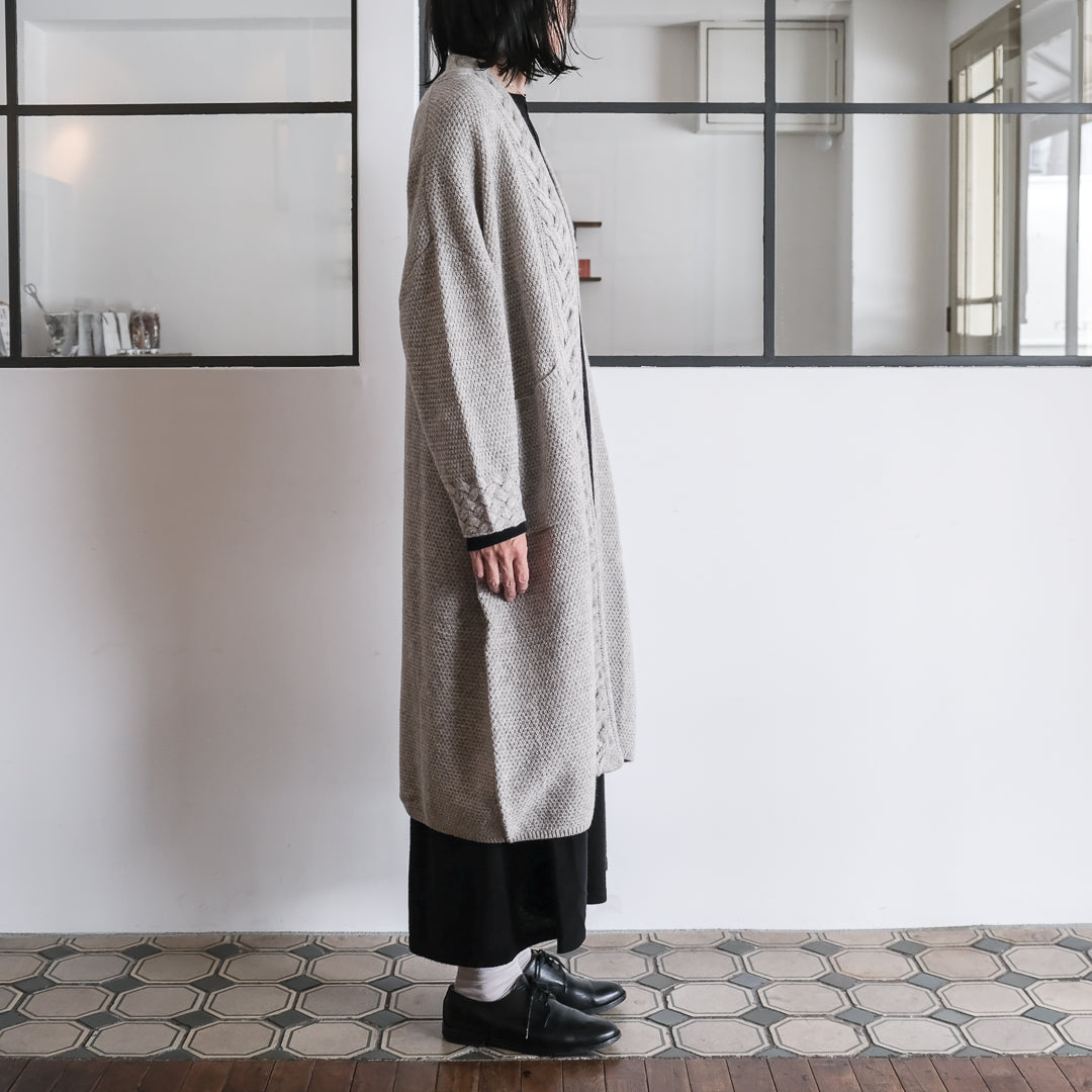 ［FREEMAN--B］アランニッティングバルキーローブコート