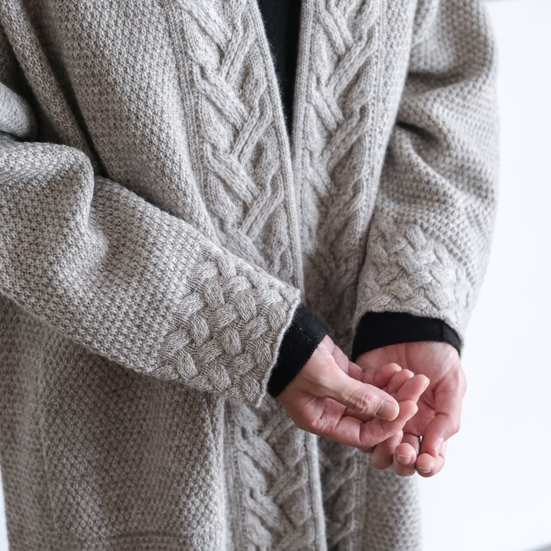 ［FREEMAN--B］アランニッティングバルキーローブコート