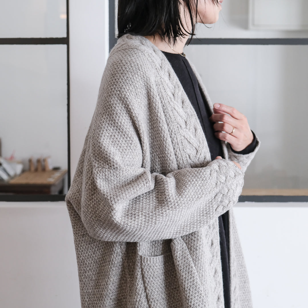 ［FREEMAN--B］アランニッティングバルキーローブコート