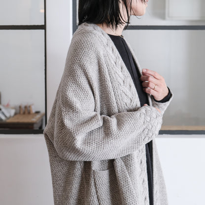 ［FREEMAN--B］アランニッティングバルキーローブコート