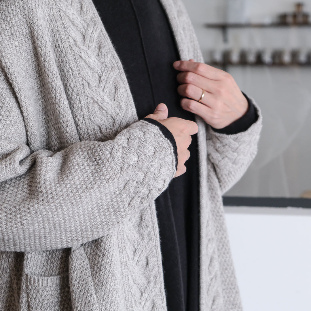 ［FREEMAN--B］アランニッティングバルキーローブコート