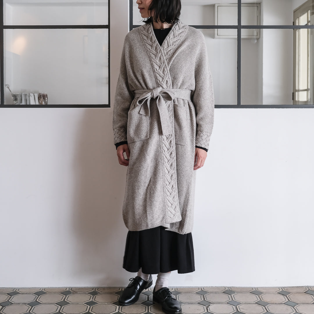 ［FREEMAN--B］アランニッティングバルキーローブコート