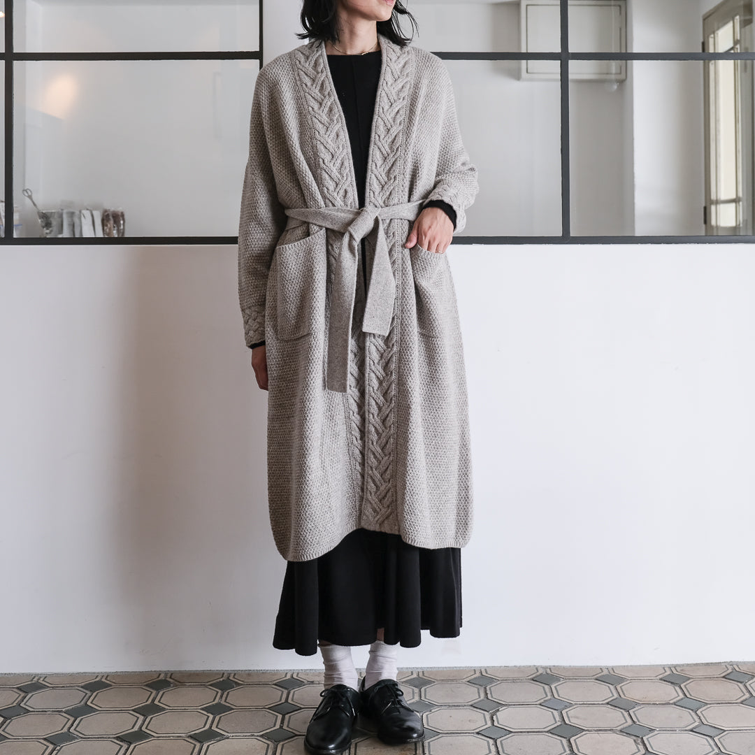 ［FREEMAN--B］アランニッティングバルキーローブコート