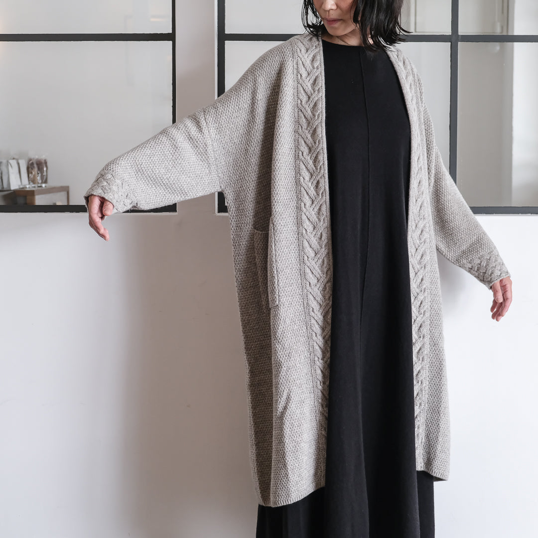 ［FREEMAN--B］アランニッティングバルキーローブコート