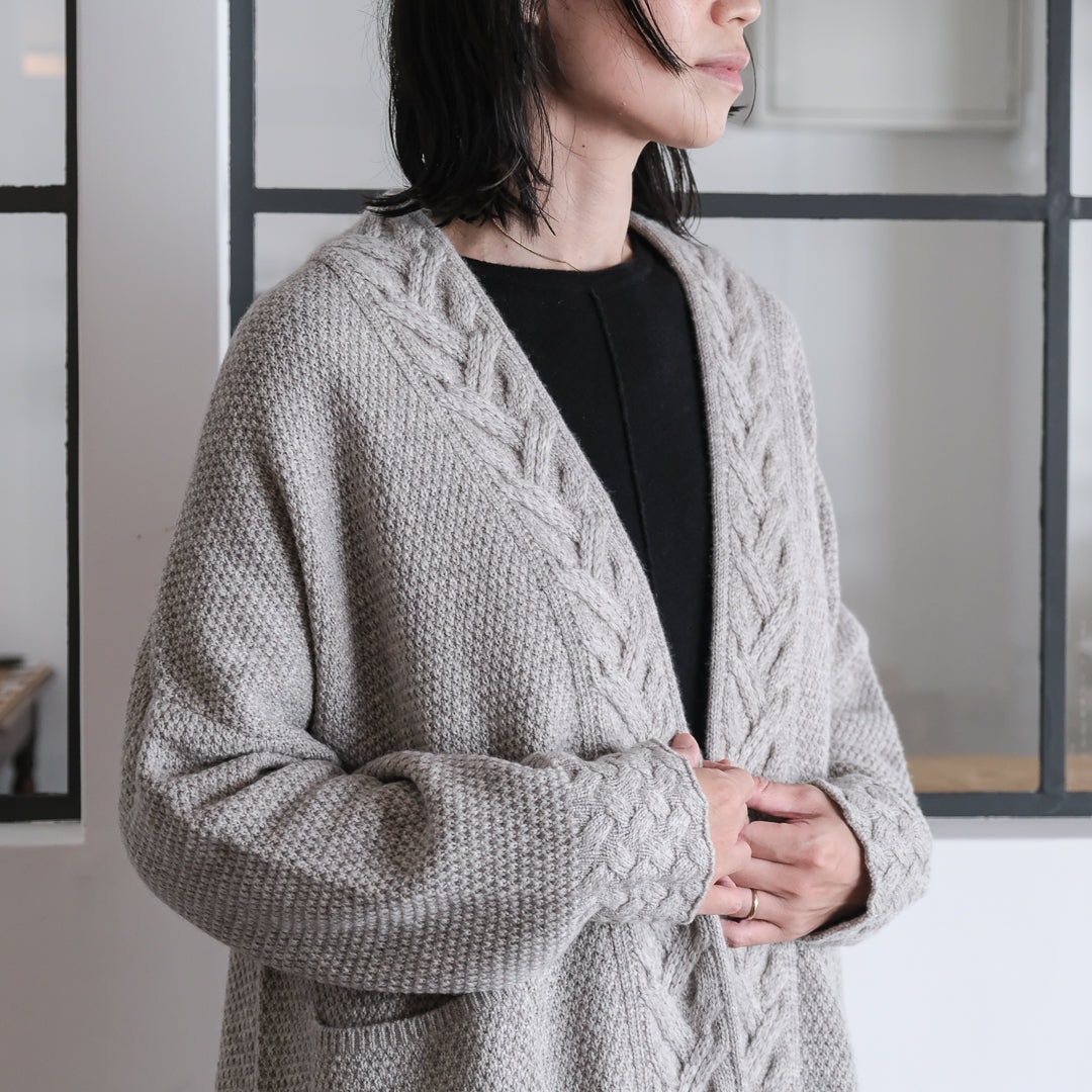 ［FREEMAN--B］アランニッティングバルキーローブコート