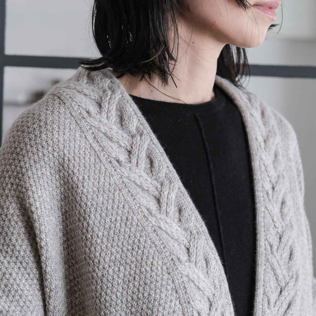 ［FREEMAN--B］アランニッティングバルキーローブコート