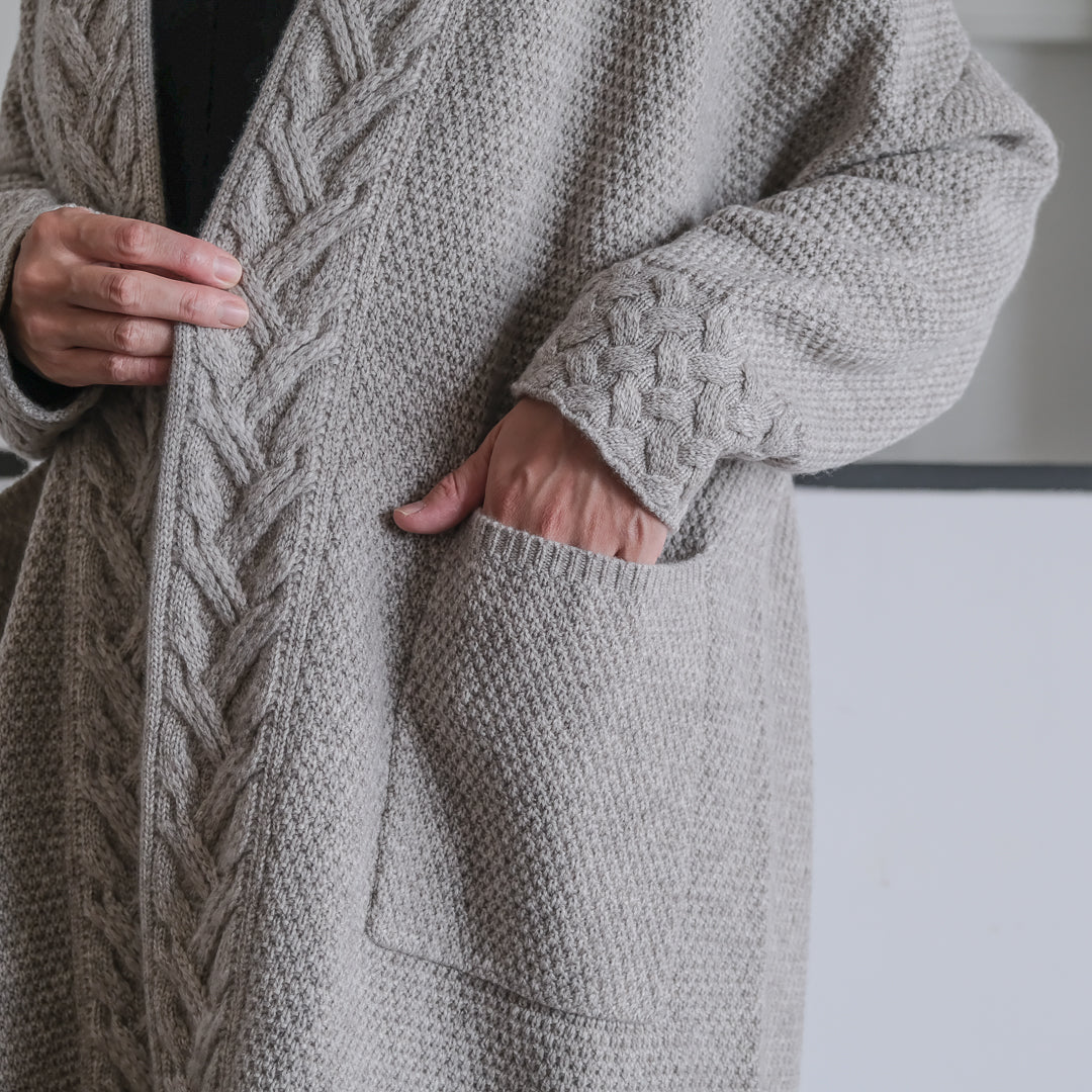 ［FREEMAN--B］アランニッティングバルキーローブコート