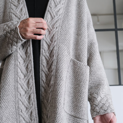 ［FREEMAN--B］アランニッティングバルキーローブコート