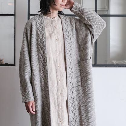 ［FREEMAN--B］アランニッティングバルキーローブコート