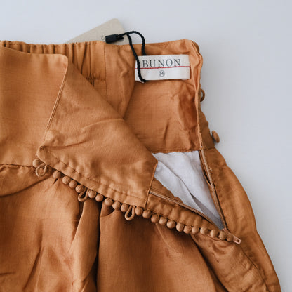 ［BUNON］Wide Belt Tuck Pants