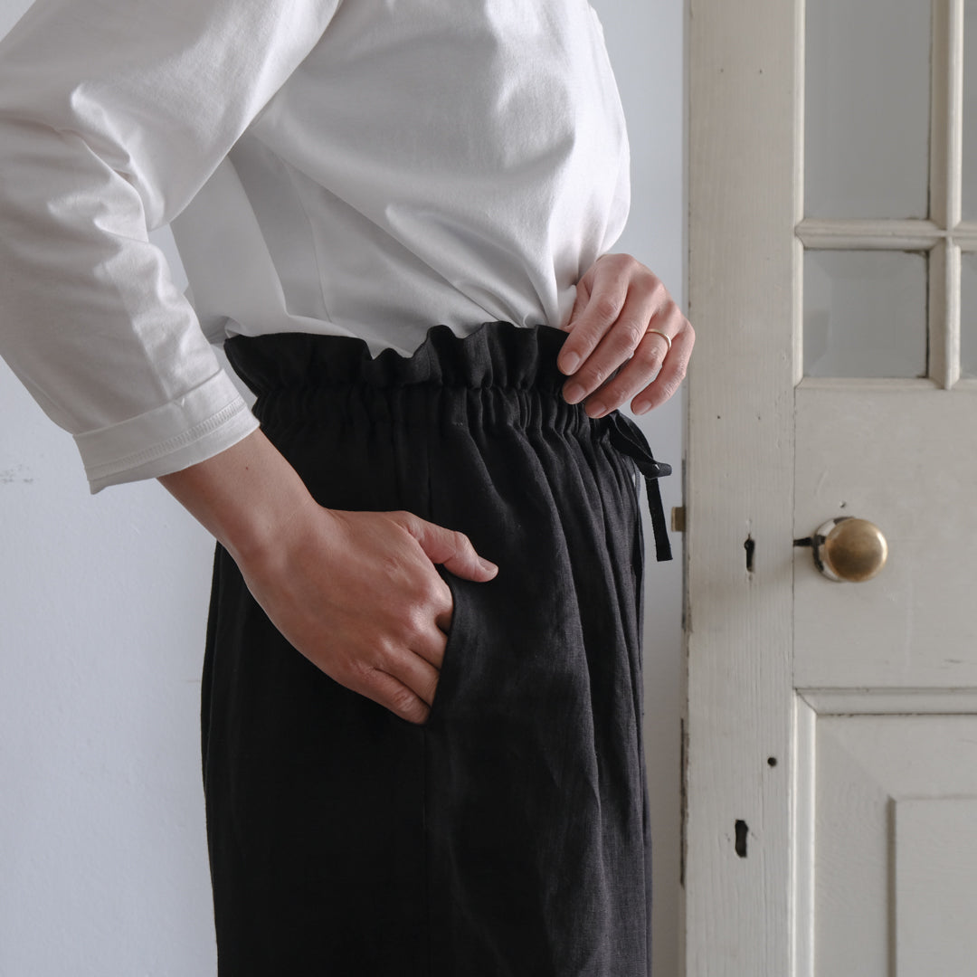 SALUÉ／white label リネンロングペティパンツ