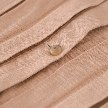 ［SALUÉ］ピンタックノースリーブドレス／ミッドウェイトリネン