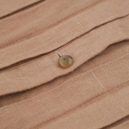 ［SALUÉ］ピンタックノースリーブドレス／ミッドウェイトリネン