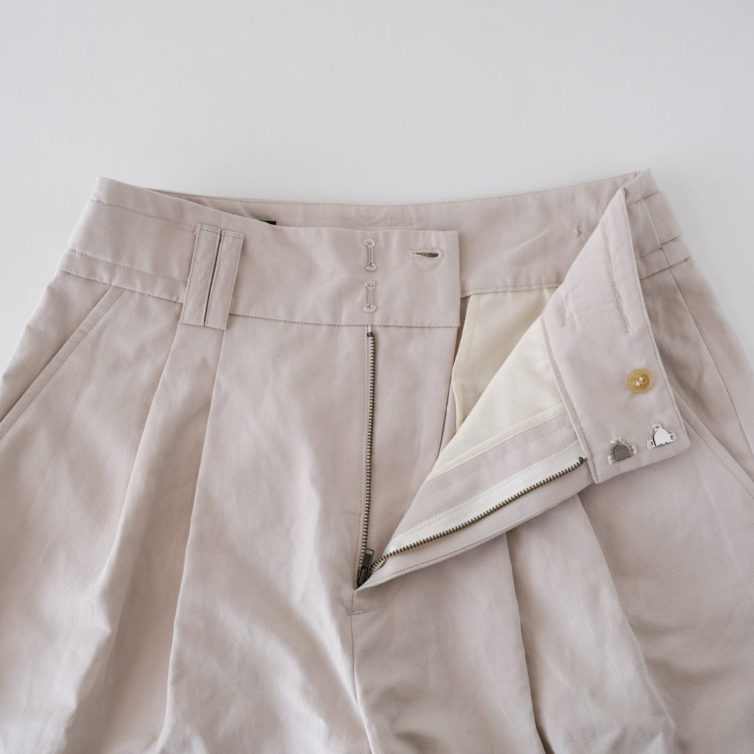 SALUÉ／【受注商品】エッグチノパンツ／コットンリネン  size 0