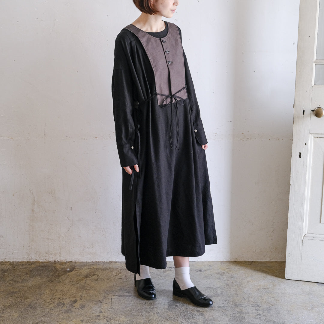 the last flower of the afternoon］月暈のprayer slit dress