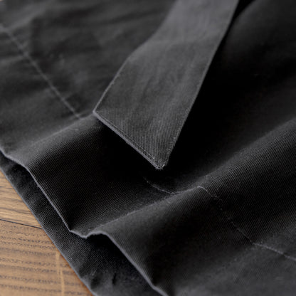 ［SALUÉ］ショールカラースリットコート／コットンリネンカルゼ