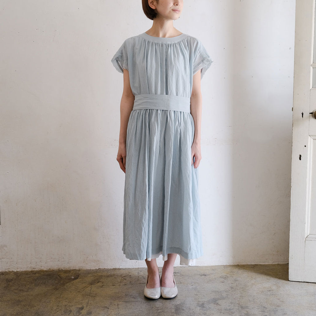 the last flower of the afternoon］霞立つ朝gathered neck dress