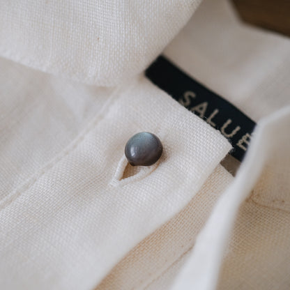 SALUÉ／ボウカラーシャツ／ライトウェイトリネン