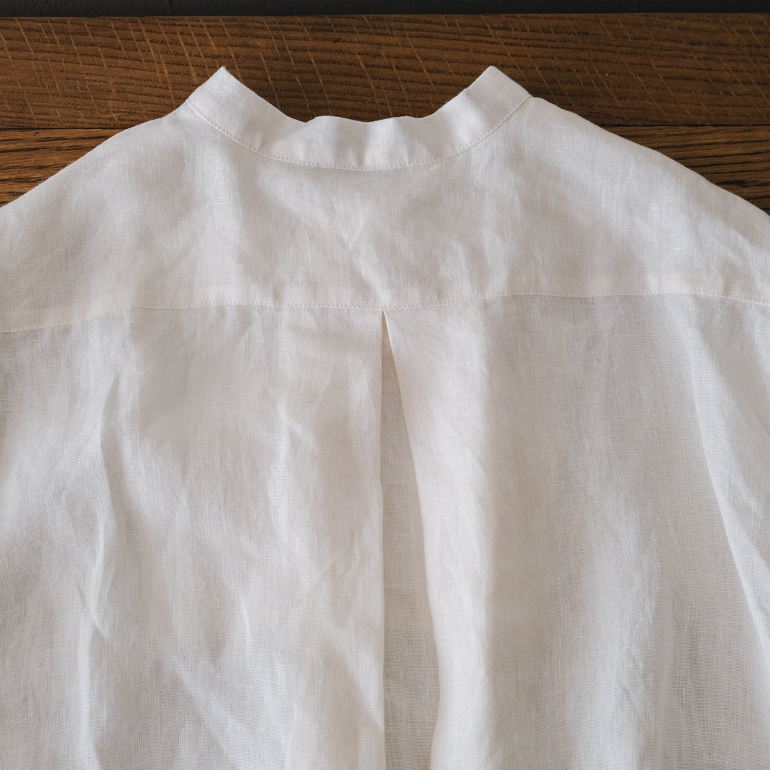 SALUÉ／ボウカラーシャツ／ライトウェイトリネン