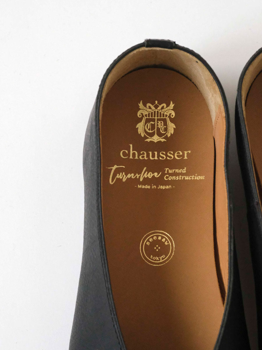 ［chausser］Vカットフラットパンプス（CT-01）