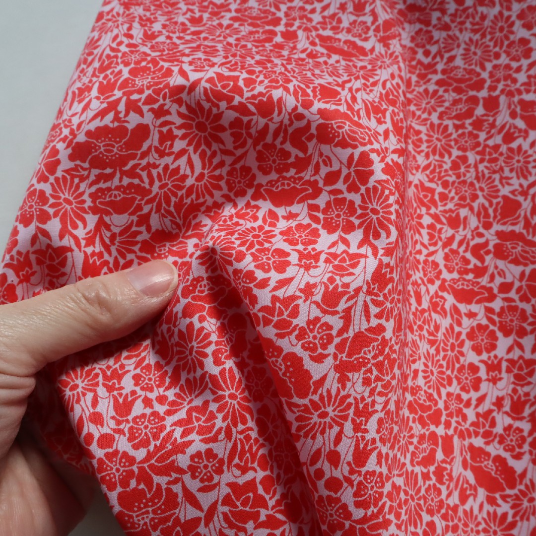 Liberty Fabrics 「ポピーデイ」レッド