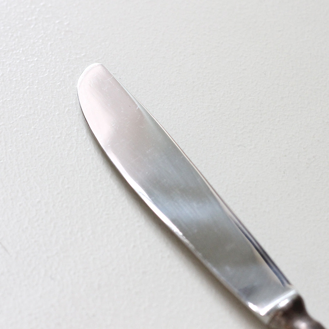 先端はステンレス素材で光沢があります