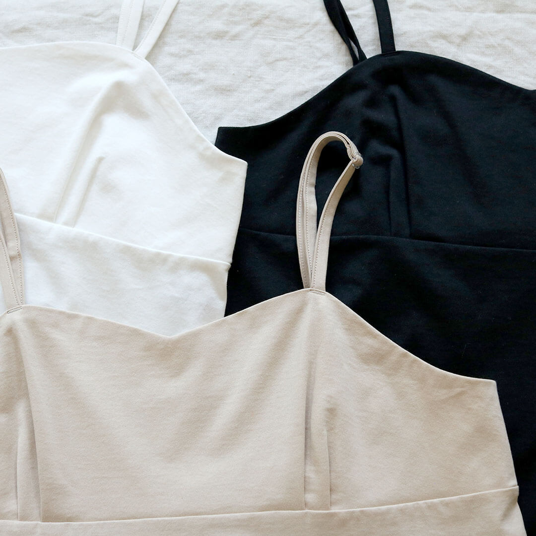 ［SALUÉ］white label スムース キャミソール