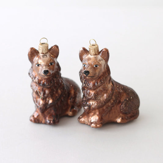 【在庫限り】VITBIS ガラスオーナメント　コーギー ブラウン