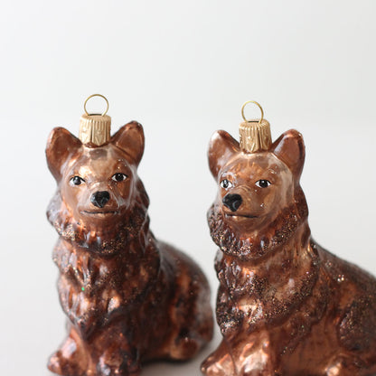 【在庫限り】VITBIS ガラスオーナメント　コーギー ブラウン