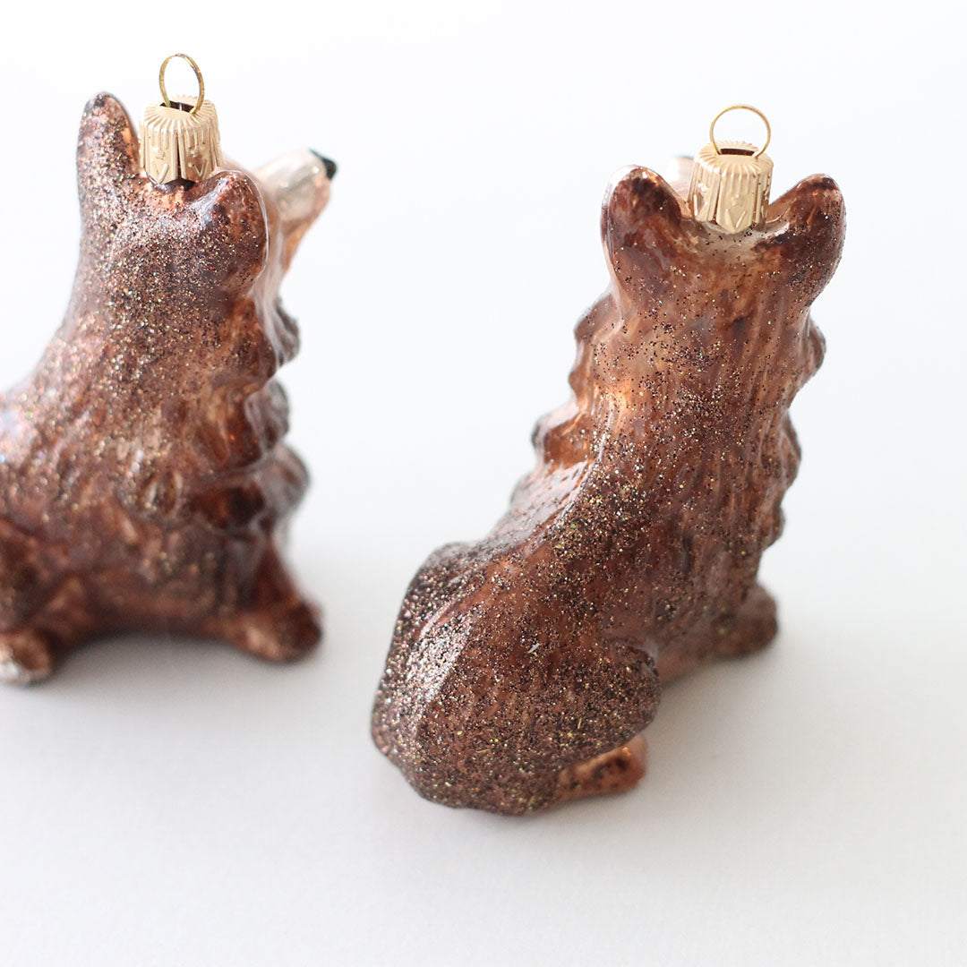 【在庫限り】VITBIS ガラスオーナメント　コーギー ブラウン