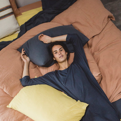 LIBECO フラットシーツ　マディソン