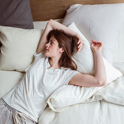 LIBECO フラットシーツ　マディソン