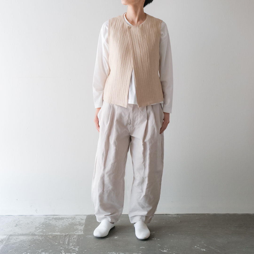 SALUÉ／【受注商品】エッグチノパンツ／コットンリネン  size 0