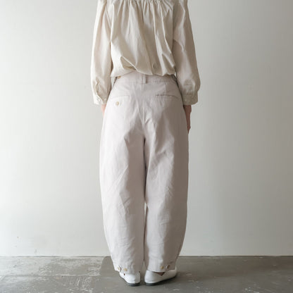 SALUÉ／【受注商品】エッグチノパンツ／コットンリネン  size 0