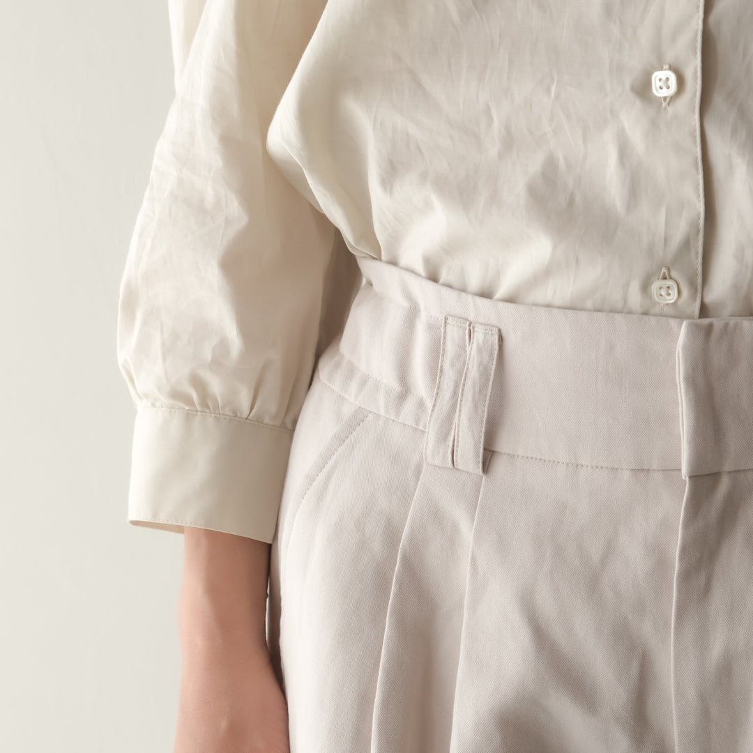 SALUÉ／【受注商品】エッグチノパンツ／コットンリネン  size 0