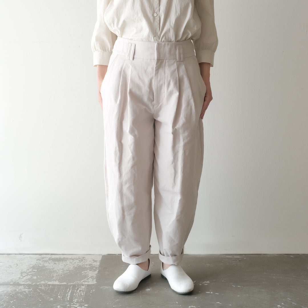 SALUÉ／【受注商品】エッグチノパンツ／コットンリネン  size 0