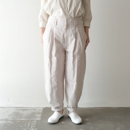 SALUÉ／【受注商品】エッグチノパンツ／コットンリネン  size 0