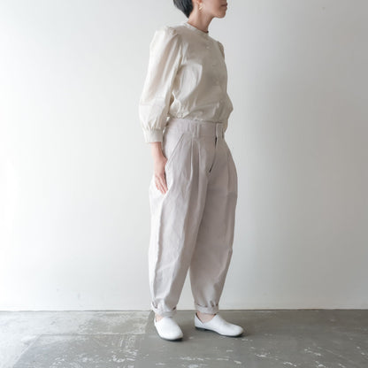 SALUÉ／【受注商品】エッグチノパンツ／コットンリネン  size 0