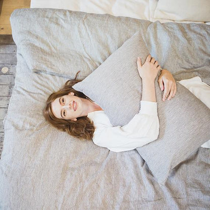 LIBECO ピローケース　ワークショップストライプ